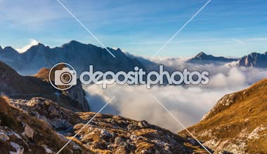 Dağ manzaraları, Mangart Saddle, Julian Alps, Slovenya