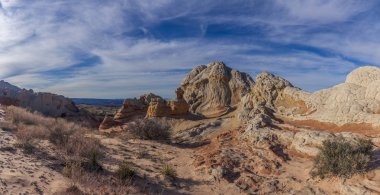Vermillion Cliffs Ulusal Anıtı'nda Beyaz Cepte Gün Batımı, Arizona.