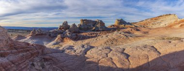 Vermillion Cliffs Ulusal Anıtı'nda Beyaz Cepte Gün Batımı, Arizona.