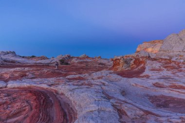 Vermillion Cliffs Ulusal Anıtı'nda Beyaz Cepte Gün Batımı, Arizona.