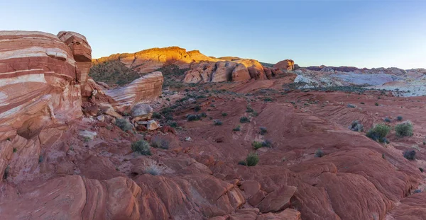 Fire Wave Valley Fire Vid Solnedgången Usa — Stockfoto