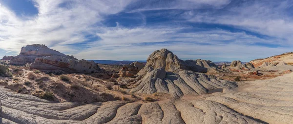 Zachód Słońca Białej Kieszeni Narodowym Zabytku Vermillion Cliffs Arizona — Zdjęcie stockowe