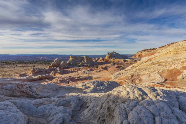 Západ Slunce Bílé Kapse Národní Památníku Vermilionech Útesů Arizoně — Stock fotografie