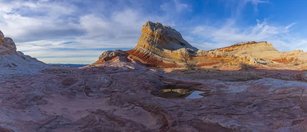 Západ Slunce Bílé Kapse Národní Památníku Vermilionech Útesů Arizoně — Stock fotografie