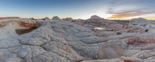 Západ Slunce Bílé Kapse Národní Památníku Vermilionech Útesů Arizoně — Stock fotografie