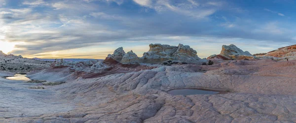 Západ Slunce Bílé Kapse Národní Památníku Vermilionech Útesů Arizoně — Stock fotografie