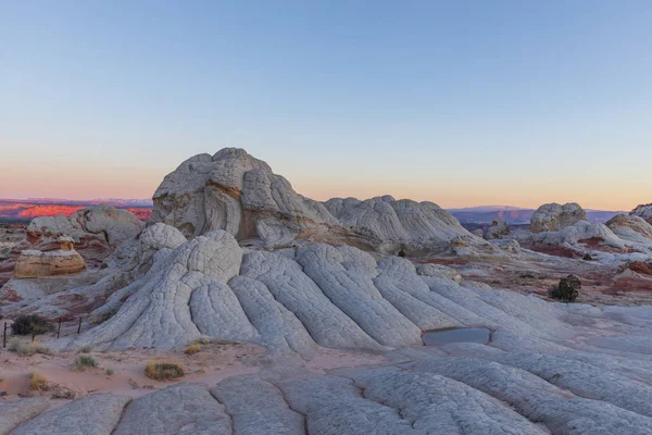 Ηλιοβασίλεμα Στη Λευκή Τσέπη Στο Εθνικό Μνημείο Των Βράχων Αριζόνα — Φωτογραφία Αρχείου