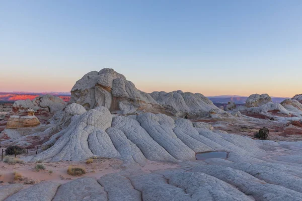 Západ Slunce Bílé Kapse Národní Památníku Vermilionech Útesů Arizoně — Stock fotografie