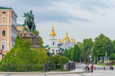 Sofievskaya Meydanı 'ndan Kiev, Kyiv, Ukrayna' ya görüntü
