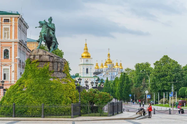 Widok Placu Sofievskaya Kijowa Kijów Ukraina — Zdjęcie stockowe