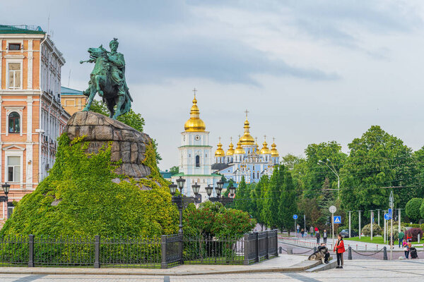 View from Sofievskaya Square to the city of Kiev, Kyiv, Ukraine