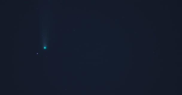 Comet Neowise Rör Sig Över Stjärnhimlen Konstellationen Ursa Major Tidsfrist — Stockvideo