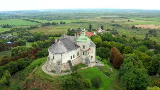 Aerial View Olesko Castle Lviv Region Ukraine — Stock Video