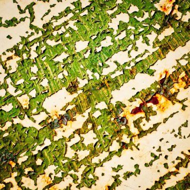 Grunge doku arka plan. paslı metal yeşil eski boya. soyut yeşil resim.