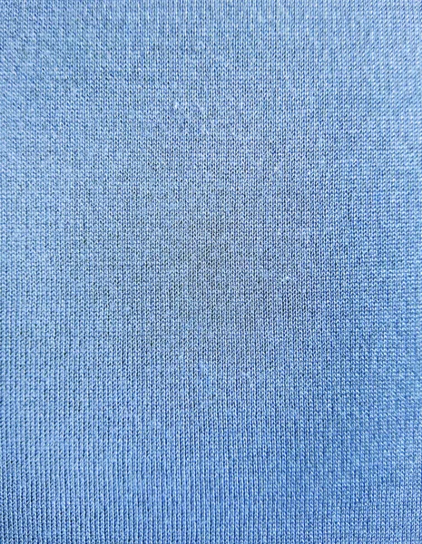 Jersey Bleu Tricot Tricot Une Rangée Boucles Texture Tissu Toile — Photo