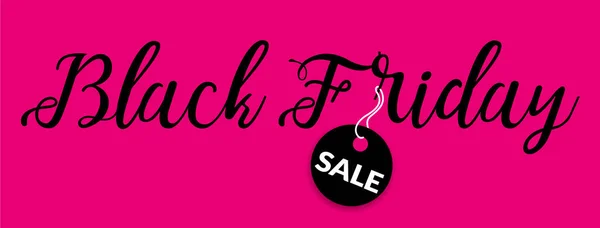 Black Friday Sale Black Tag Banner Advertising Vector Illustration — Stock Photo, Image