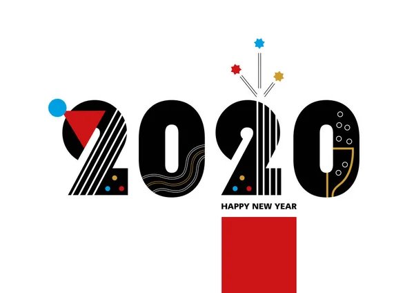 2020 Новогодний Сайт Обложка Facebook Векторный Шаблон Плаката Баннера Открытки — стоковый вектор