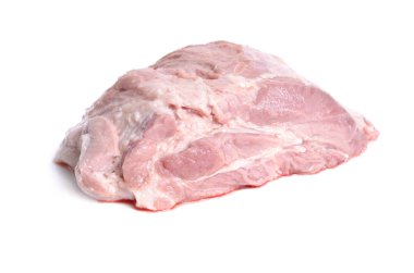 Beyaz arka planda izole domuz clod.