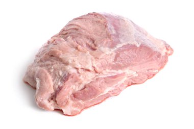 Beyaz arka planda izole domuz clod.