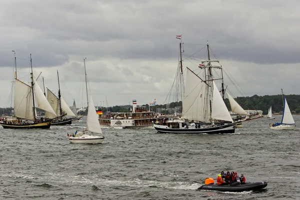 Kiel Allemagne Juin 2018 Impressions Défilé Des Grands Navires Pendant — Photo