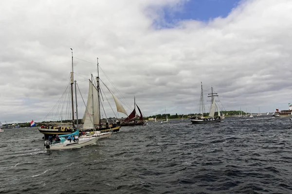 Kiel Niemcy Czerwca 2018 Wrażenia Tall Ship Parada Podczas Kieler — Zdjęcie stockowe