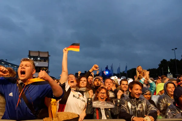 Κίελ Γερμανία Ιουνίου 2018 Δημόσια Προβολή Του Ποδοσφαίρου Παιχνίδι Γερμανία — Φωτογραφία Αρχείου