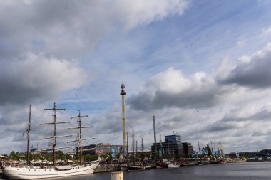 Kiel, Almanya - 24 Haziran 2018: Kieler Woche 2018 9 ve son günden Impressionen