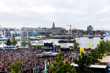 Kiel, Almanya - 24 Haziran 2018: Kieler Woche 2018 9 ve son günden Impressionen