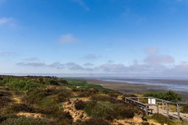 Morsum cliff, Sylt, Kuzey Almanya, ada Ağustos 2018 yılında Kuzey Denizi'nde