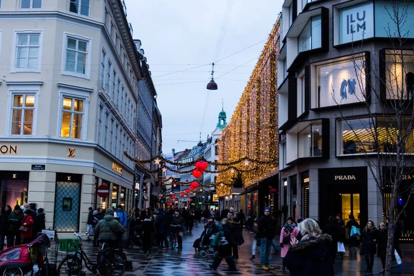 Das Stroeget Kopenhagen Dänemark — Stockfoto