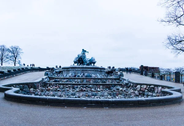 Der Gefion Brunnen Kopenhagen Denmar — Stockfoto