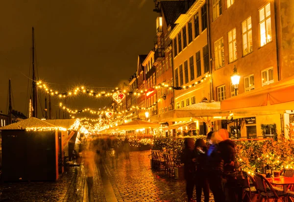 Nyhaven Christmas Market Avvento Copenaghen Danimarca — Foto Stock