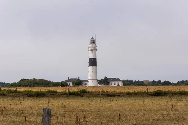 Kampen deniz feneri, Sylt, Kuzey Almanya, ada Ağustos 2018 yılında Kuzey Denizi'nde