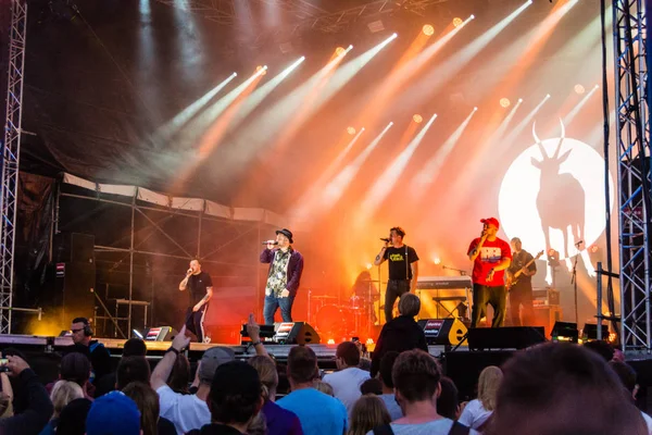Kiel Alemania Junio 2019 Hip Hop Band Antilopen Gang Presentará — Foto de Stock
