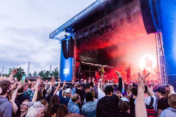 Kiel Deutschland Juni 2019 Die Hip Hop Band Antilopen Gang Stockbild