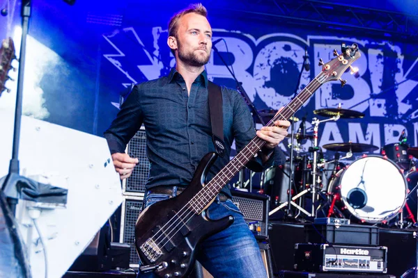 Kiel Alemania Junio 2019 Banda Elbrebellen Está Rockeando Radio Bob — Foto de Stock