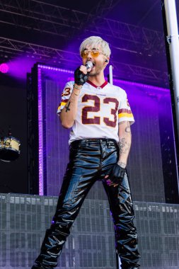 Kiel, Almanya - 28 Haziran 2019: The Band Tokio Hotel, Hrn Stage 'de sahne alıyor