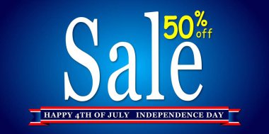 Mutlu 4 Temmuz ABD Bağımsızlık günü üstbilgi veya Banner arka plan.