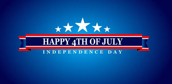 7月4日快乐美国独立日页眉或横幅背景 — 图库矢量图片