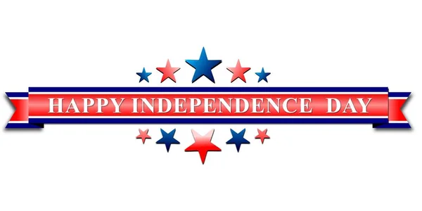 Feliz Julio Usa Día Independencia Encabezado Banner Fondo — Vector de stock