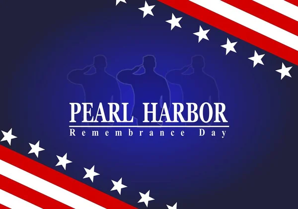 Pearl Harbor Fond Jour Souvenir Avec Drapeau Américain — Photo