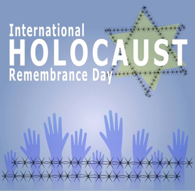 Holokost Anma Day.Background için hiç unutmayacak - vektör Svg