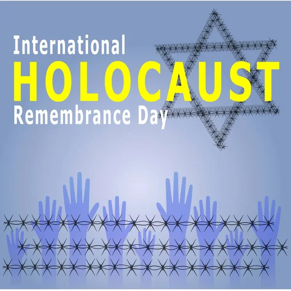Holokost Anma Day.Background için hiç unutmayacak - vektör Svg
