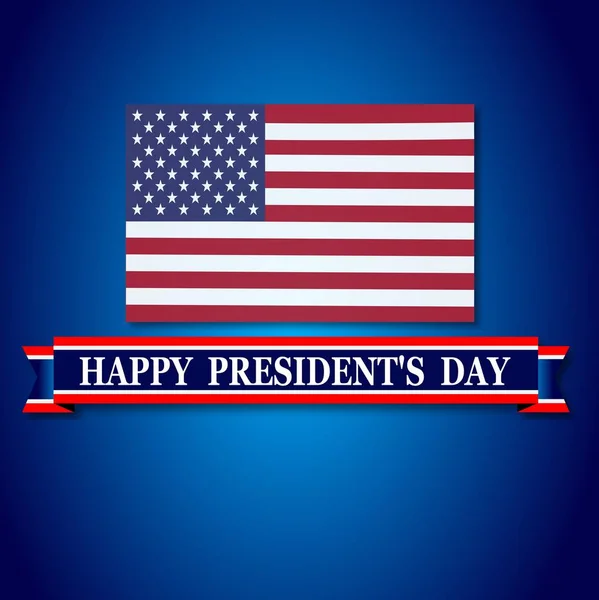 Happy President Day Design Fundal Albastru — Vector de stoc