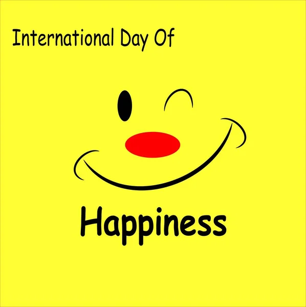 International Day Happiness Vector Design Illustration — Stock Vector