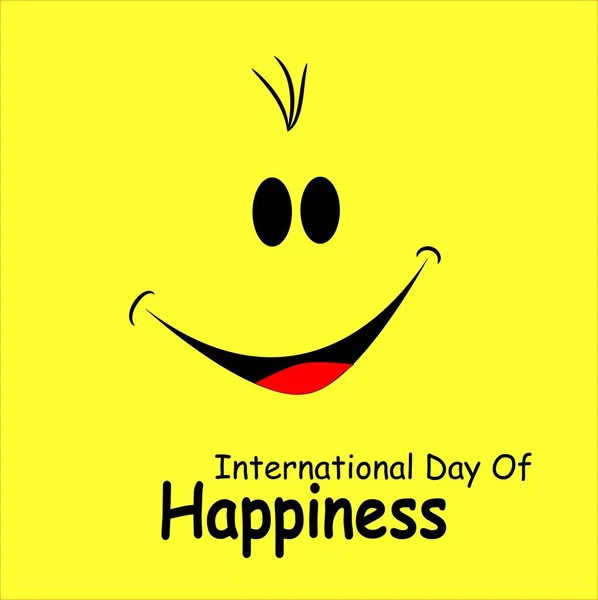 International Day Happiness Vector Design Illustration — Stock Vector