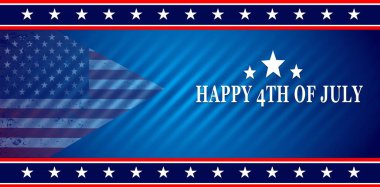 Mutlu 4 Temmuz ABD Bağımsızlık günü üstbilgi veya Banner arka plan. 