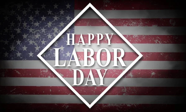 Happy Labor Day Bakgrund Med Usa Flagga — Stockfoto
