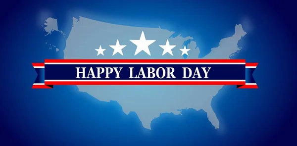 Happy Labor Day Bakgrund Med Usa Flagga — Stock vektor