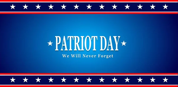 Patriot Day Usa Sfondo Sulla Bandiera Americana — Vettoriale Stock